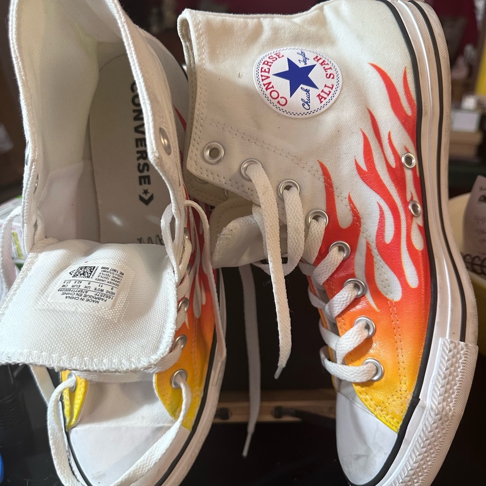 Converse Chuck Taylor All Star Flame Canvas Hi Sneakers.
